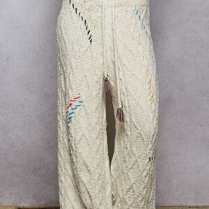 020 ⭐ POL The Moor 1  Knit Pants Wide Leg Textured In Powder Cream